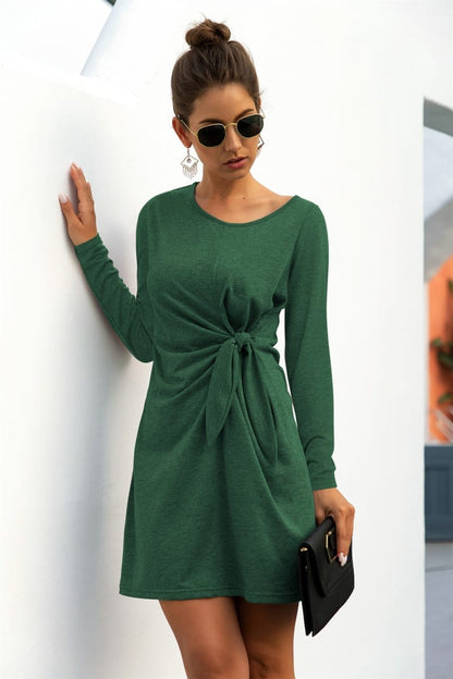 Color Twist Knot Dress