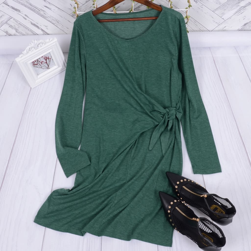 Color Twist Knot Dress