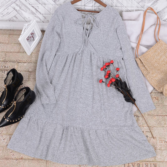 Tie Long Sleeve Dress
