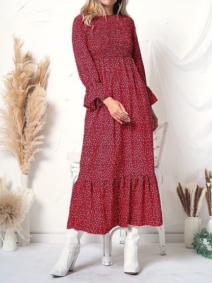 Chest Floral Dotted Dress