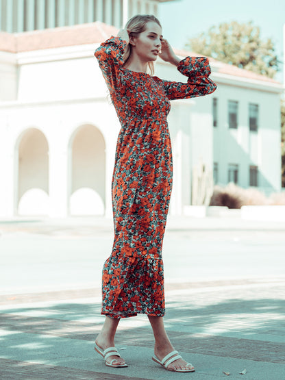 Chest Floral Dotted Dress