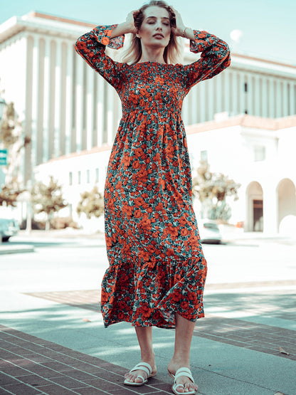 Chest Floral Dotted Dress