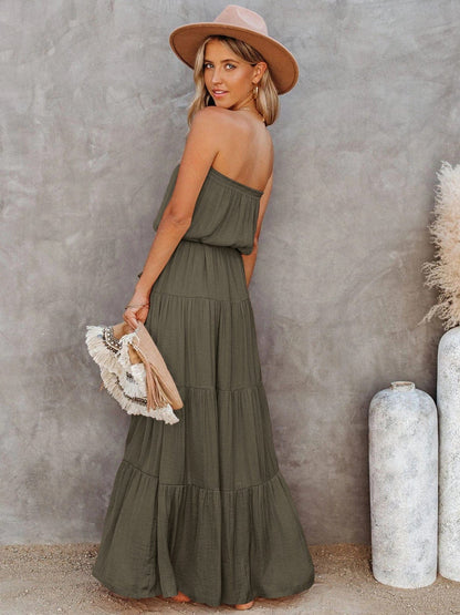 Tube Maxi Tiered Dress