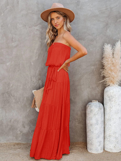 Tube Maxi Tiered Dress
