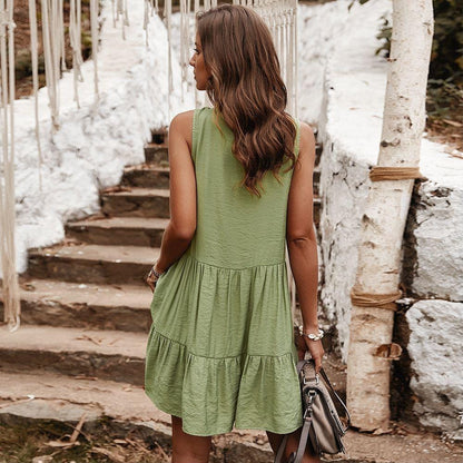 Go the Flow Ruffle Tunic Dress