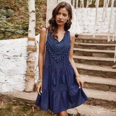 Go the Flow Ruffle Tunic Dress