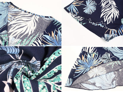 Tropical Print Wrap Dress
