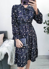 Tie Neck Waist Dress