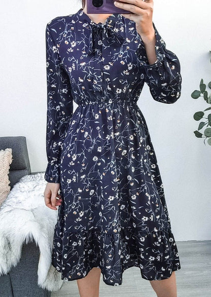 Tie Neck Waist Dress