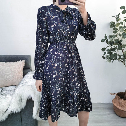 Tie Neck Waist Dress