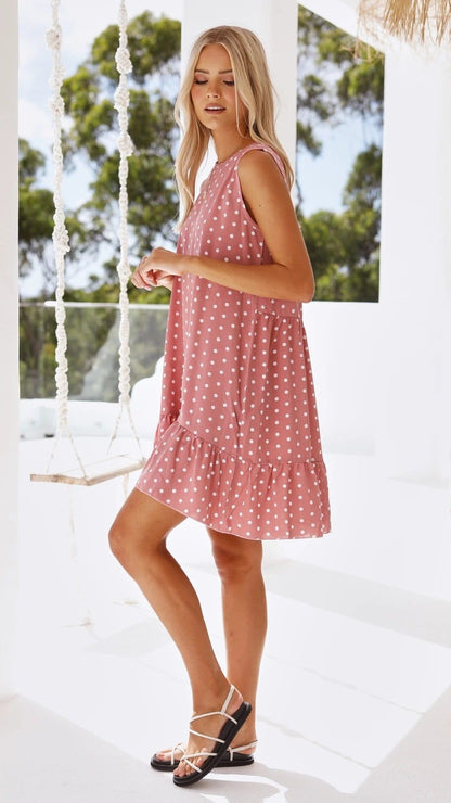 Polka Dot Ruffle Dress