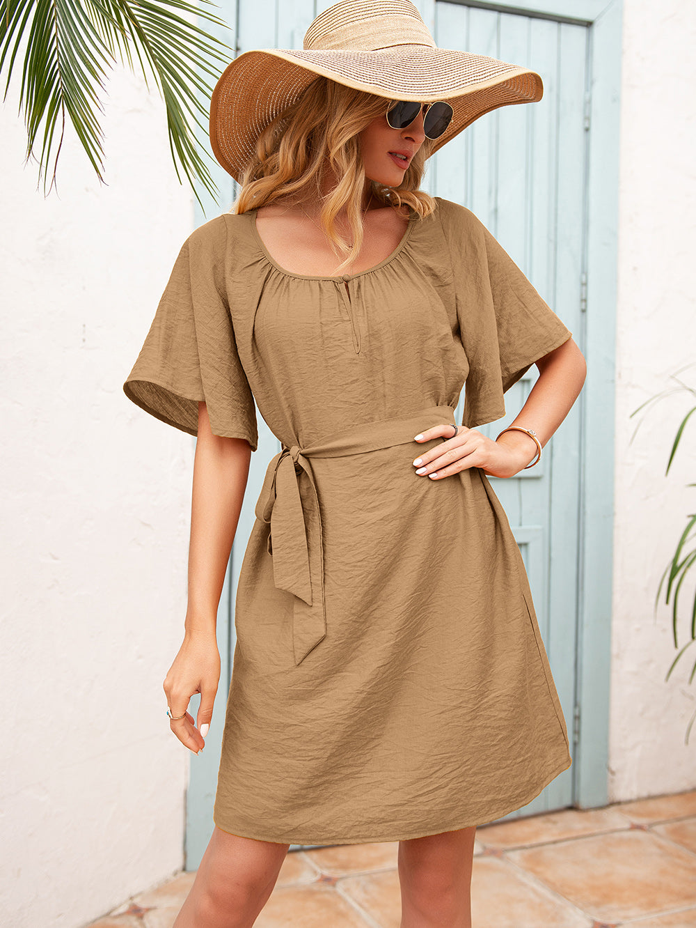Easy Flared Sleeve Dress