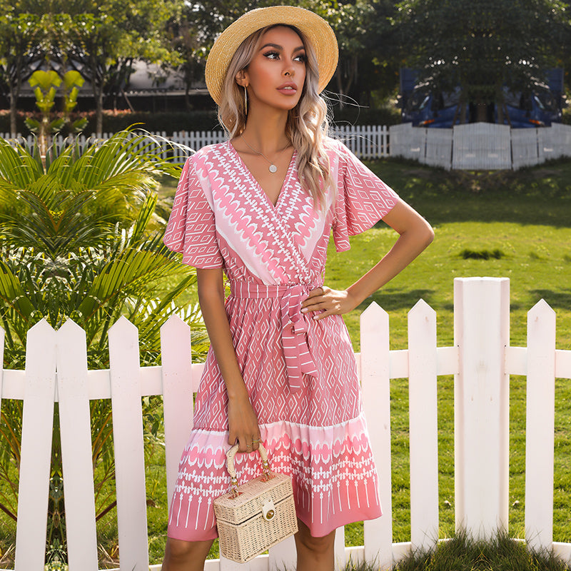 Flowy Ruffle Tie Dress