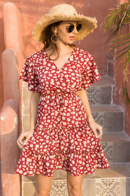 Floral Print Tiered Dress