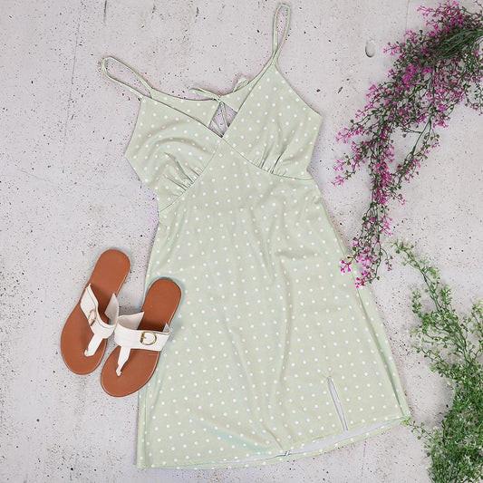 Polka Dot Open Tunic Dress