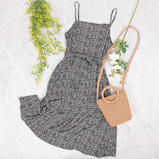 Tie Soft Print Cami Dress
