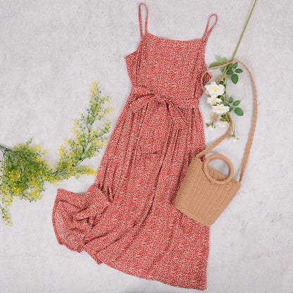 Tie Soft Print Cami Dress
