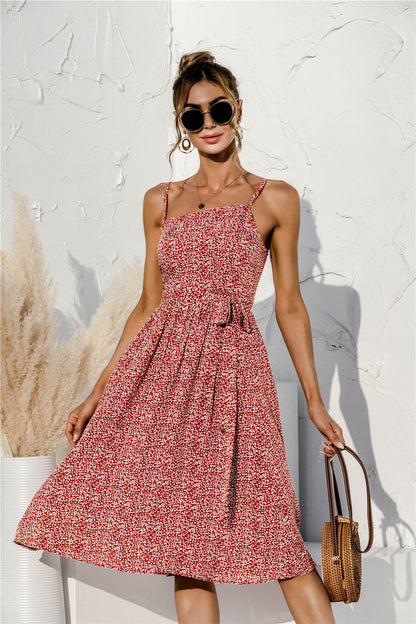 Tie Soft Print Cami Dress