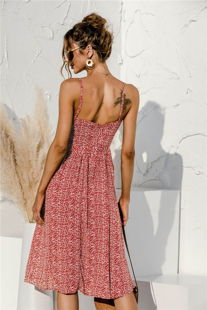 Tie Soft Print Cami Dress