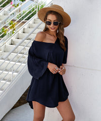 Solid Flowy Short Dress