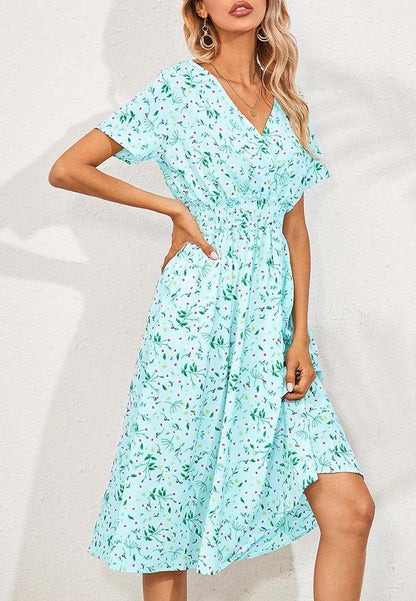 Floral Everyday Cross-Front Dress