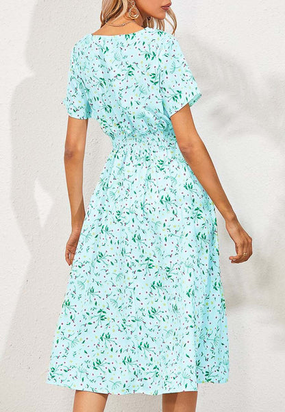 Floral Everyday Cross-Front Dress