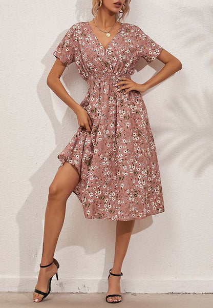 Floral Everyday Cross-Front Dress