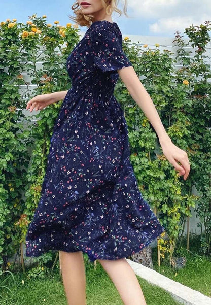 Floral Everyday Cross-Front Dress