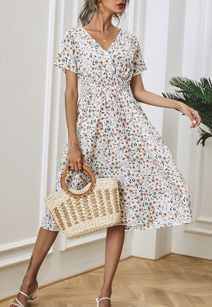 Floral Everyday Cross-Front Dress