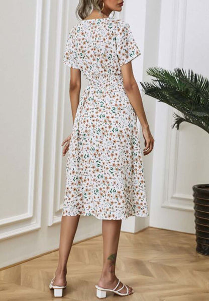 Floral Everyday Cross-Front Dress