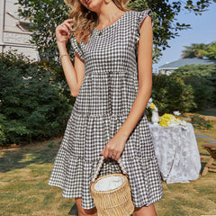 Ruffle Sleeve Tunic Dress