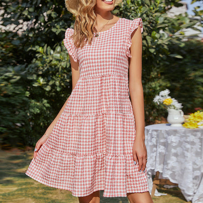Ruffle Sleeve Tunic Dress