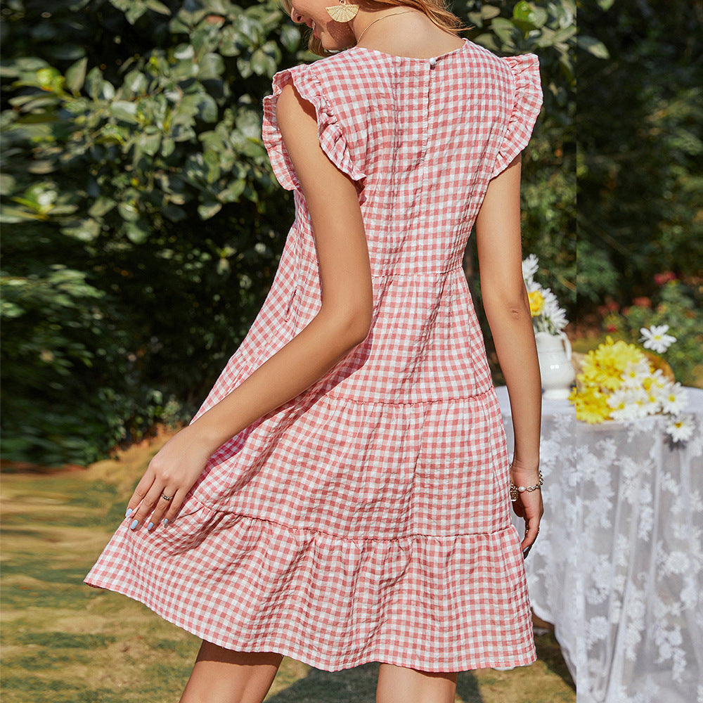 Ruffle Sleeve Tunic Dress