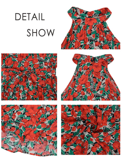 Halter Ruffle Maxi Dress