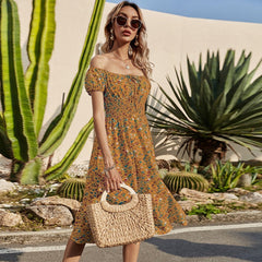 Waist Daisy Floral Dress