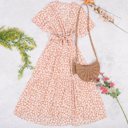 Print Asymmetrical Hem Dress
