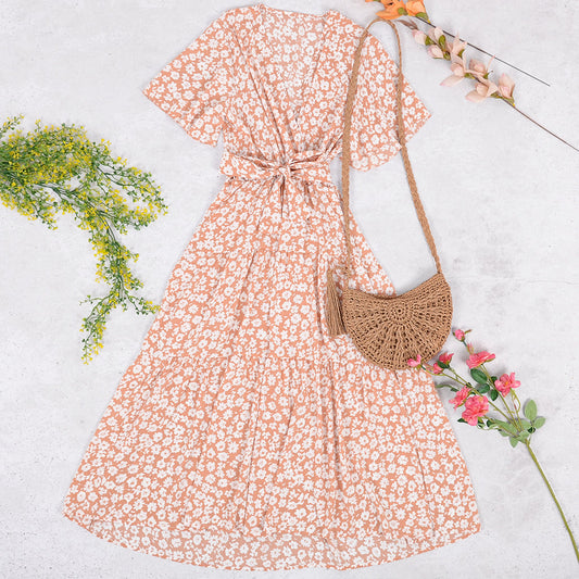 Print Asymmetrical Hem Dress