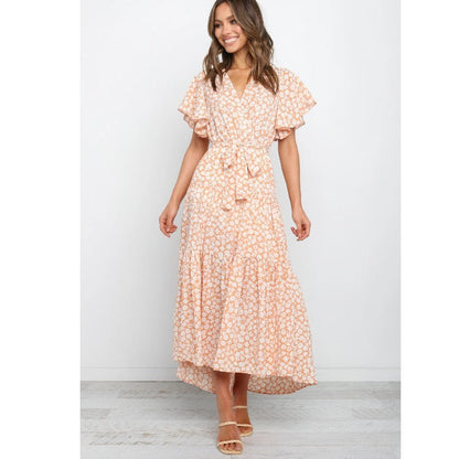 Print Asymmetrical Hem Dress