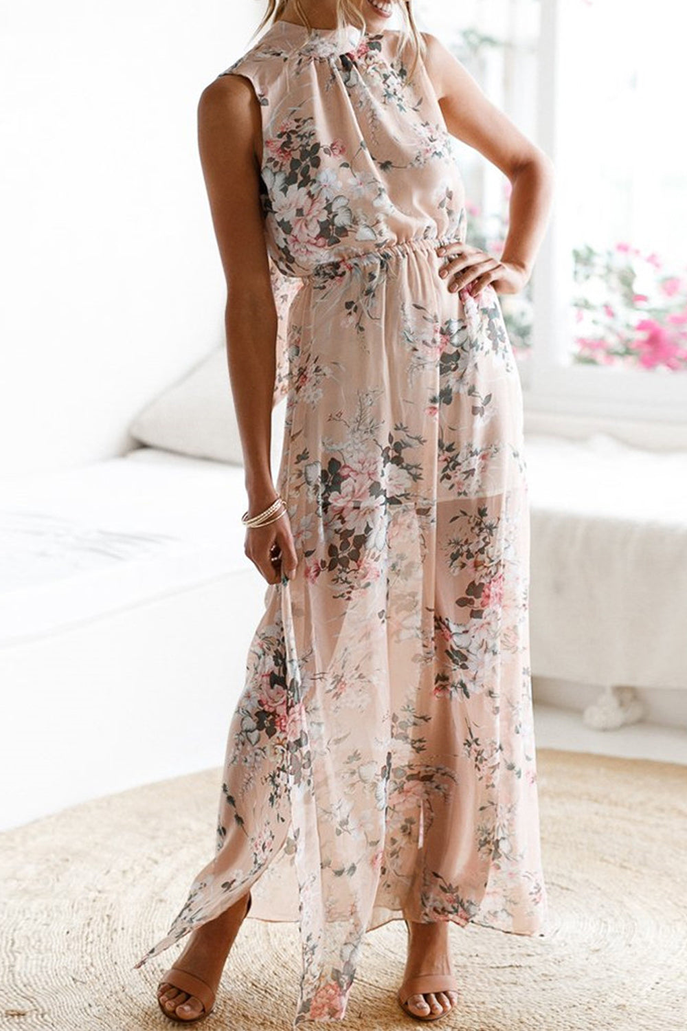 Soft Floral Pink Dress