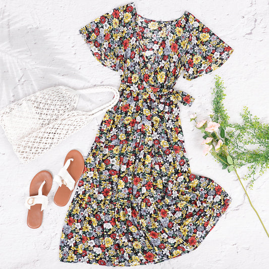Flower Wrapped Summer Dress