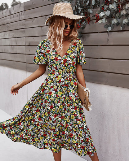 Flower Wrapped Summer Dress