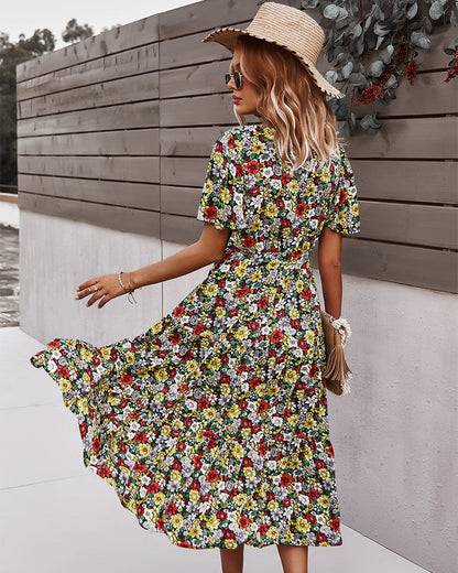 Flower Wrapped Summer Dress