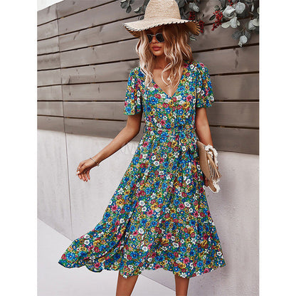 Flower Wrapped Summer Dress