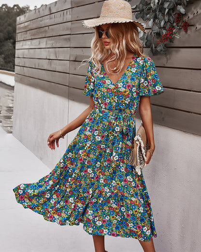 Flower Wrapped Summer Dress