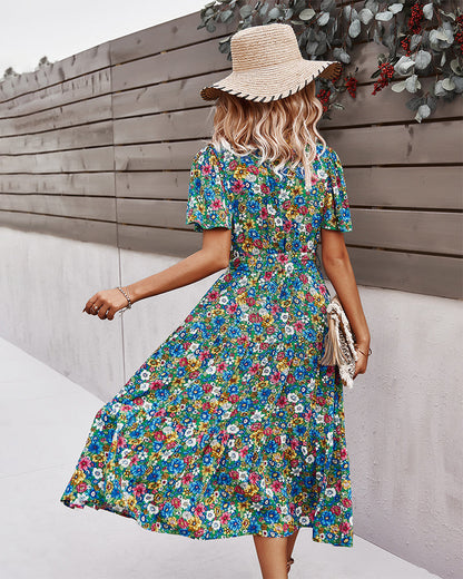 Flower Wrapped Summer Dress