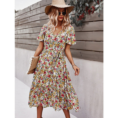 Flower Wrapped Summer Dress