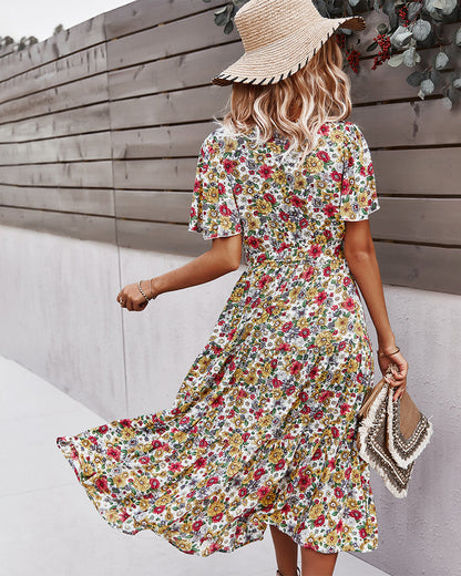 Flower Wrapped Summer Dress