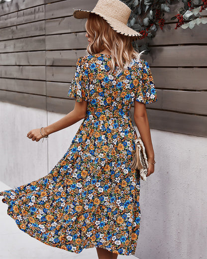 Flower Wrapped Summer Dress