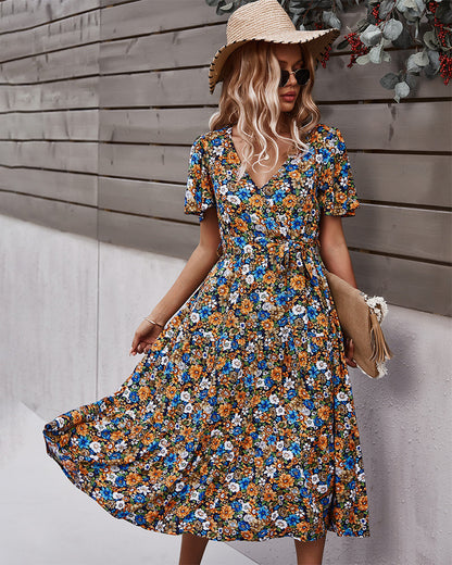 Flower Wrapped Summer Dress