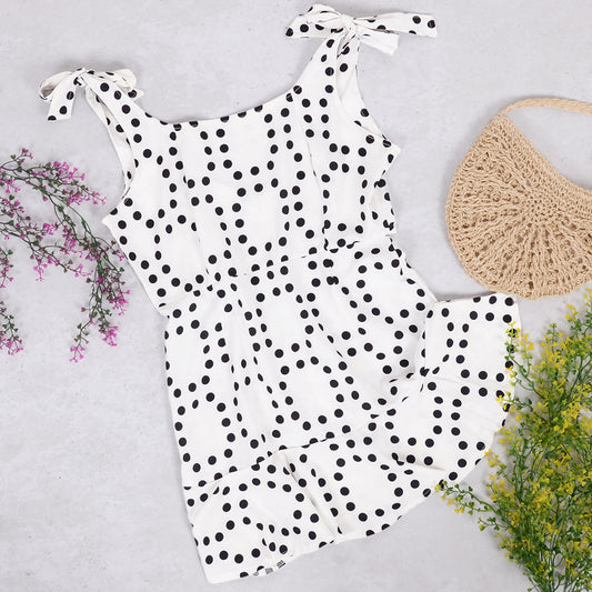 Soft Dot Tie Dress
